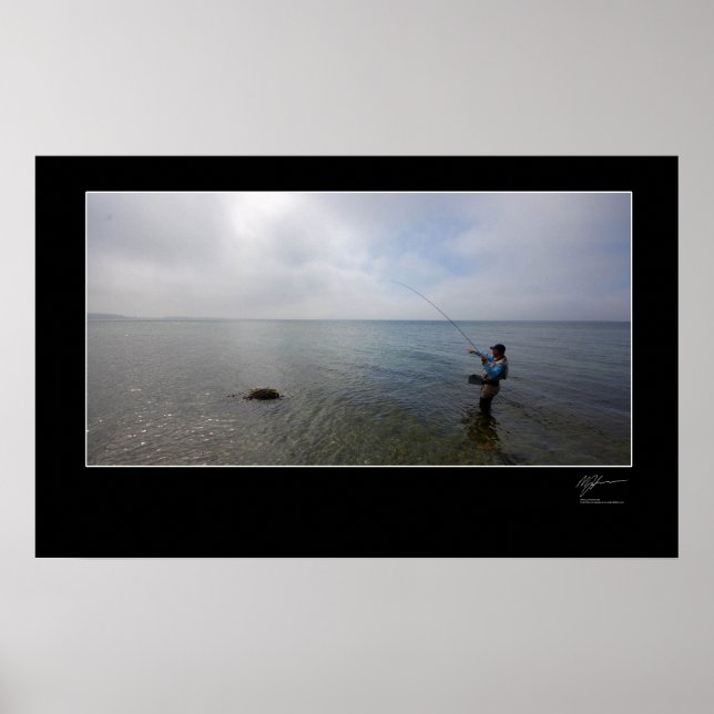 Flygfiske i danska kusten poster (Framsidan)