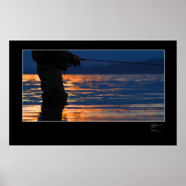 Flygfiske i danska kusten poster