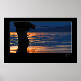 Flygfiske i danska kusten poster