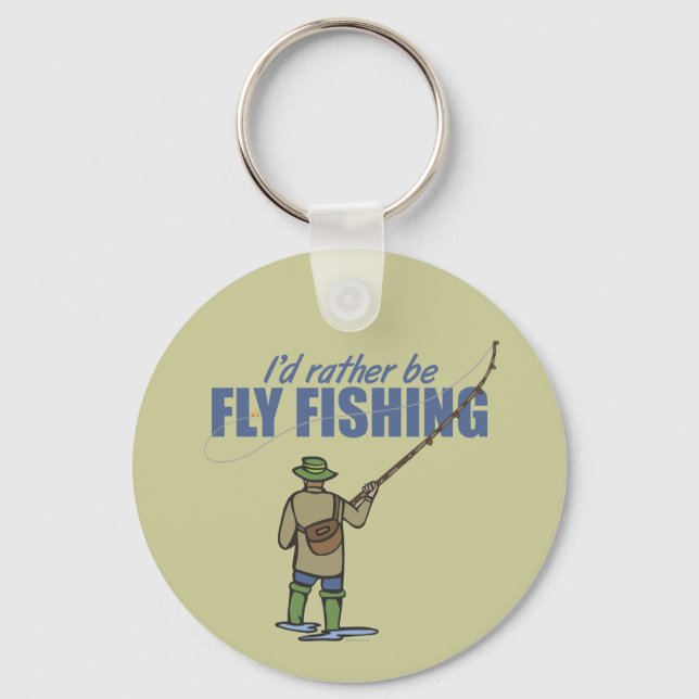 Flygfiske i Waders Nyckelring (Framsida)