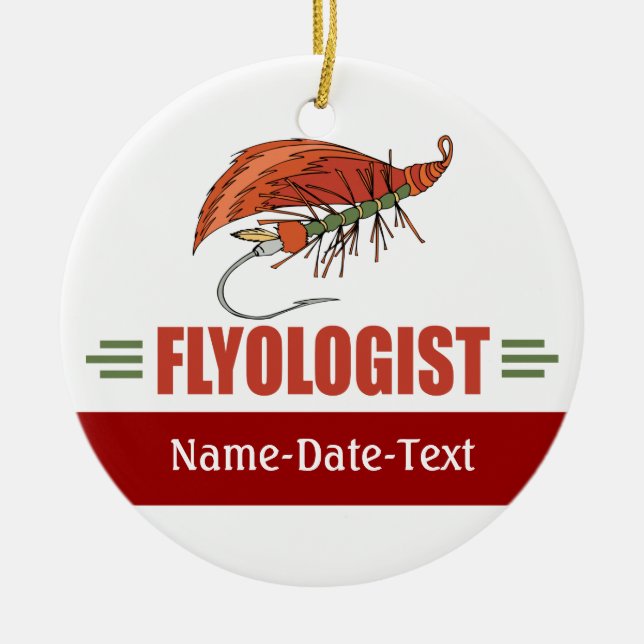 Flygfiske Julgransprydnad Keramik (Framsidan)