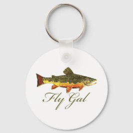 Flygfiske Kvinnor Nyckelring