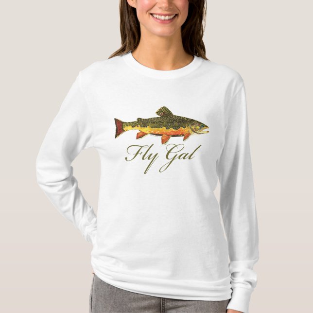 Flygfiske Kvinnor T-shirt (Framsida)