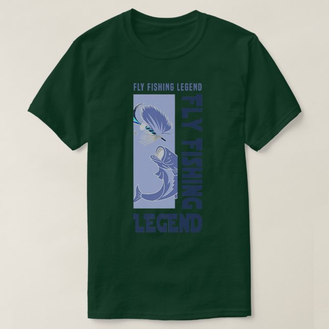 Flygfiske Legend Fishing Angler Fisherman  T Shirt (Design framsida)