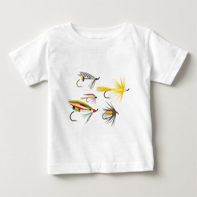 Flygfiske lockar t-shirt (Framsida)