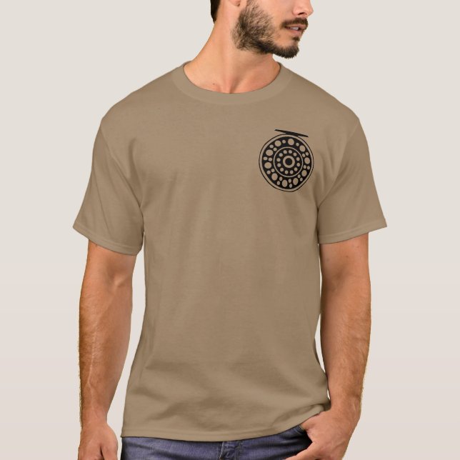 Flygfiske med flyglinjeraster för Anglare T Shirt (Framsida)