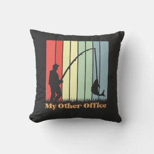 Flygfiske Min andra Office Retro Kudde
