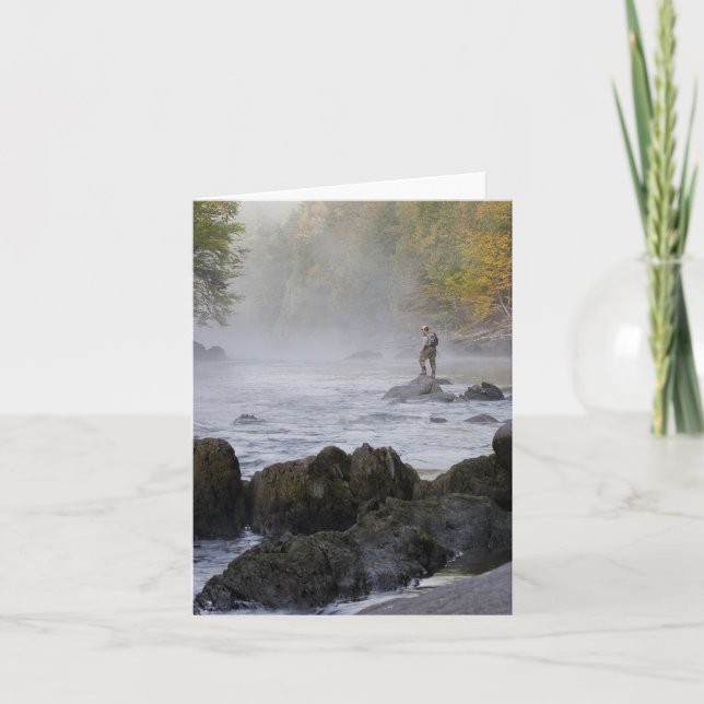Flygfiske Notecard Kort (Framsida)