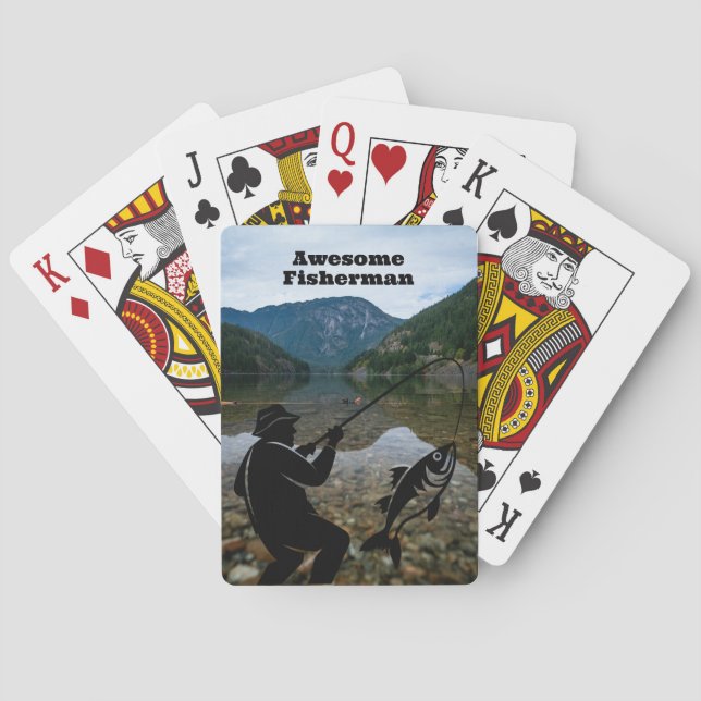 Flygfiske Poker Card - Anpassningsbar Sports Fishe Casinokort (Baksidan)