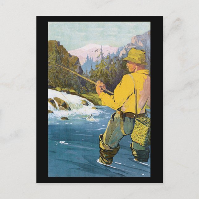 flygfiske Pstcard Vykort (Framsida)