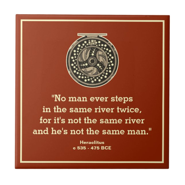 Flygfiske Reel for Fisherman Angler Kakelplatta (Framsidan)