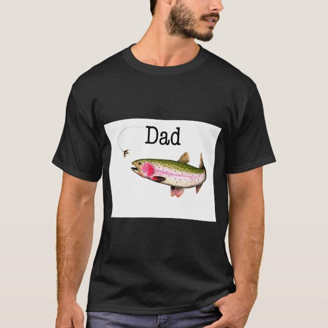 Flygfiske regnbåge. t shirt (Framsida)
