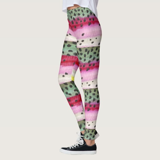 Flygfiske Regnbågsbuktyologi Fantastisk Leggings (Vänster)