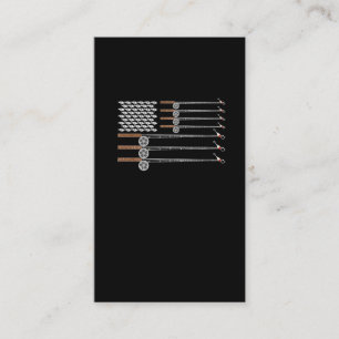 Flygfiske Rod US American Flagga Art Visitkort