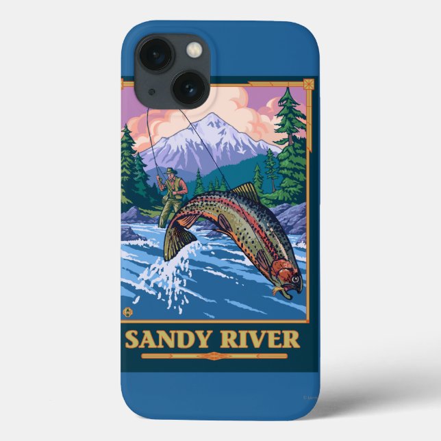 Flygfiske Scene - Sandy River, Oregon (Baksida)