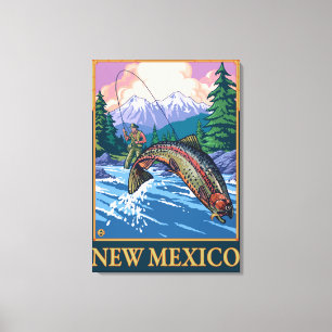 Flygfiske SceneNew Mexico Canvastryck
