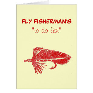 Flygfiske "to do"-listkort "Red Matuka" Hälsningskort