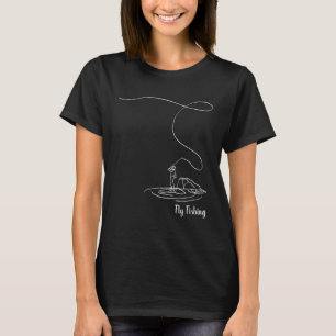 Flygfiske Trout and Mountain Outdoor Flies Rod T Shirt