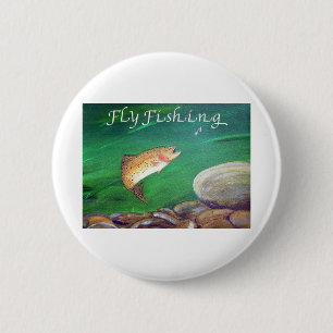 Flygfiske Trout Salmon/regnbåge Gift Knapp
