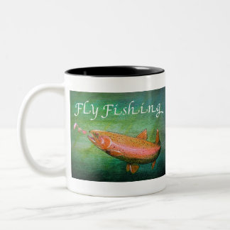 Flygfiske Trout Salmon/regnbåge Gift Två-Tonad Mugg