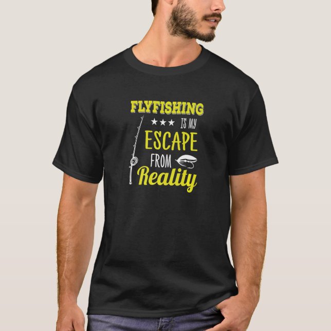Flygfiske: Undvika från verklig regnbåge fiskart T Shirt (Framsida)