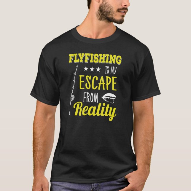Flygfiske: Undvika från verklig regnbåge fiskart T Shirt (Framsida)