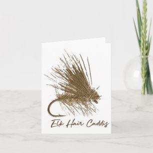 Flygfiske Vintage Elk Hair Caddis Teckning Kort