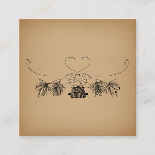 Flygfiske - Vintage konst Tilläggskort (Framsida)