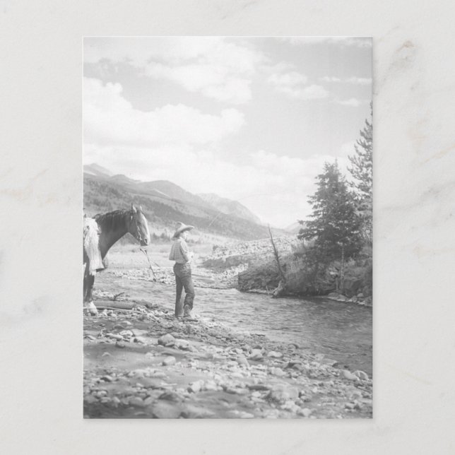 Flygfiske. Vykort (Framsida)