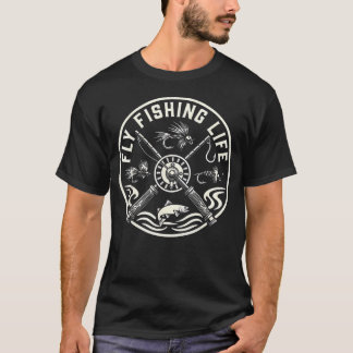 Flygfiskeäventyr Vintage Rod T Shirt