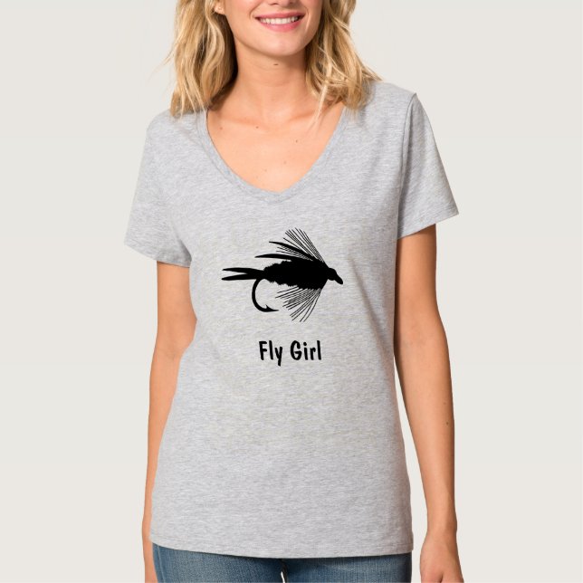 Flygfiskedrag som ska personifieras t-shirt (Framsida)