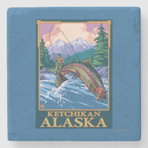 Flygfiskeplats - Ketchikan, Alaska Underlägg Sten