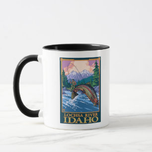 Flygfiskeplats - Lochsa flod, Idaho Mugg
