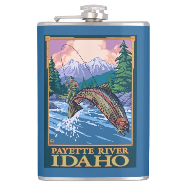 Flygfiskeplats - Payette flod, Idaho Fickplunta (Framsidan)