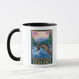 Flygfiskeplats - Payette flod, Idaho Mugg