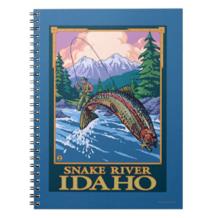 Flygfiskeplats - Snake River, Idaho Anteckningsbok