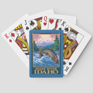 Flygfiskeplats - Snake River, Idaho Spel Kort