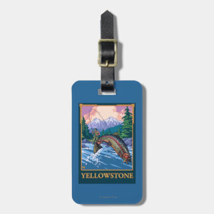 Flygfiskeplats - Yellowstone nationalpark Bagagebricka