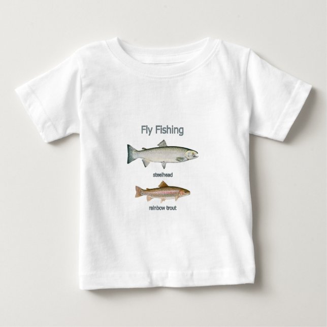 Flygfiskeregnbågeforell - Steelhead T-shirt (Framsida)