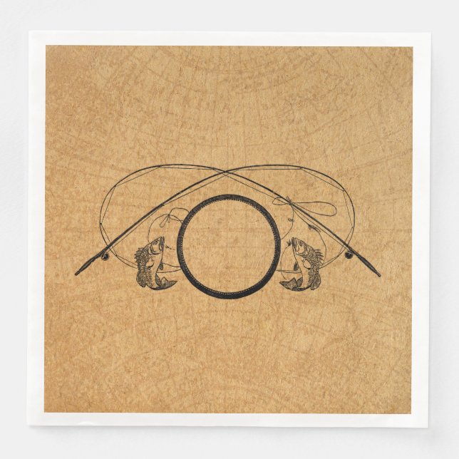 Flygfisket Antikettsfärgsillustration Pappersservett (Framsida)