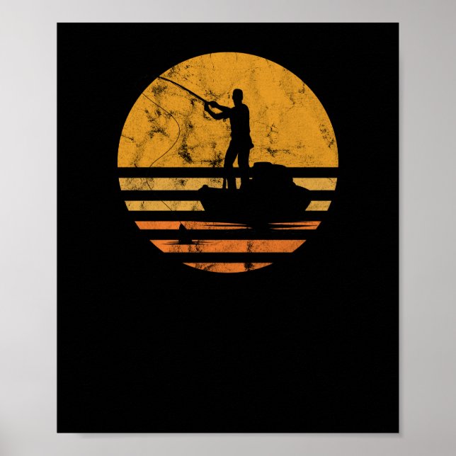 Flygfisket Fisher Fisherman, Vintage Poster (Framsidan)