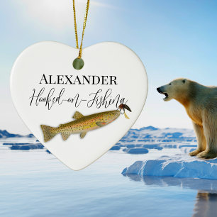 Flygfisket Fiskare Julgransprydnad Keramik