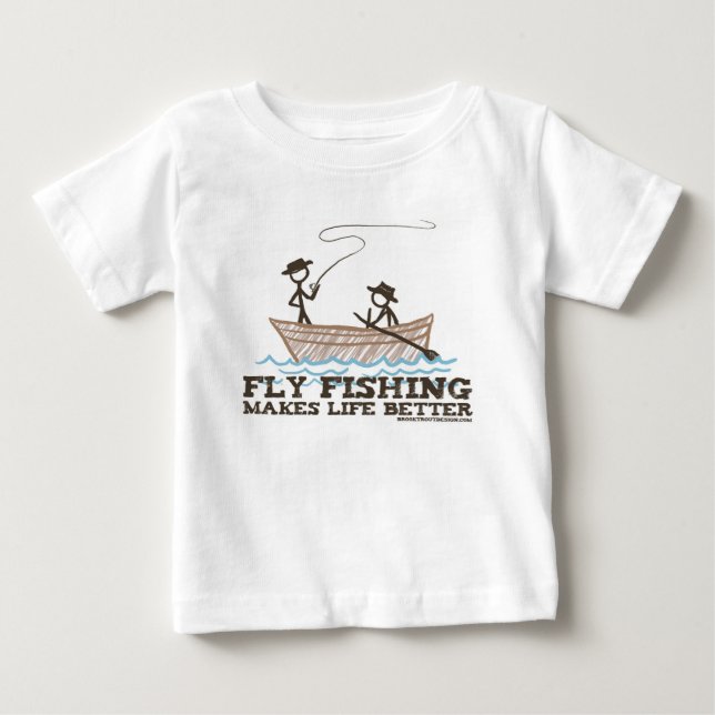 Flygfisket gör livet bättre tee shirt (Framsida)
