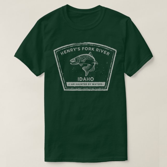 Flygfisket Henrys Fork River Idaho T Shirt (Design framsida)