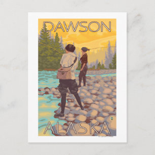 Flygfisket Kvinnor - Dawson, Alaska Vykort