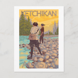Flygfisket Kvinnor - Ketchikan, Alaska Vykort