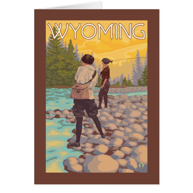 Flygfisket Kvinnor - Wyoming Hälsningskort (Framsidan)