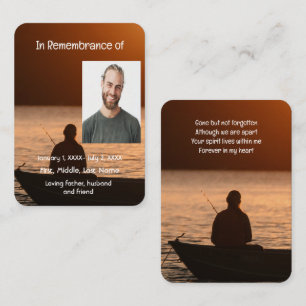 Flygfisket Memorial Pocket Card Fisherman Visitkort