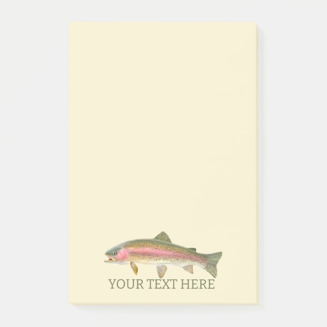 Flygfisket Rainbow Trout Post-it Block (Framsida)