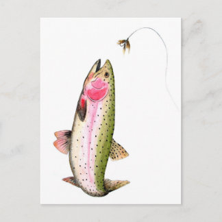 Flygfisket Rainbow Trout Vykort